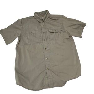Carhartt Men's Casual Tan Button Down Shirt Sz L